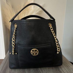 Tory Burch Black Chelsea Slouchy Tote